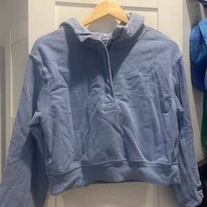 Free people movement cropped zip up blue size large